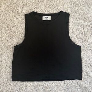 SoulCycle Sheer Stripe Black Active Tank